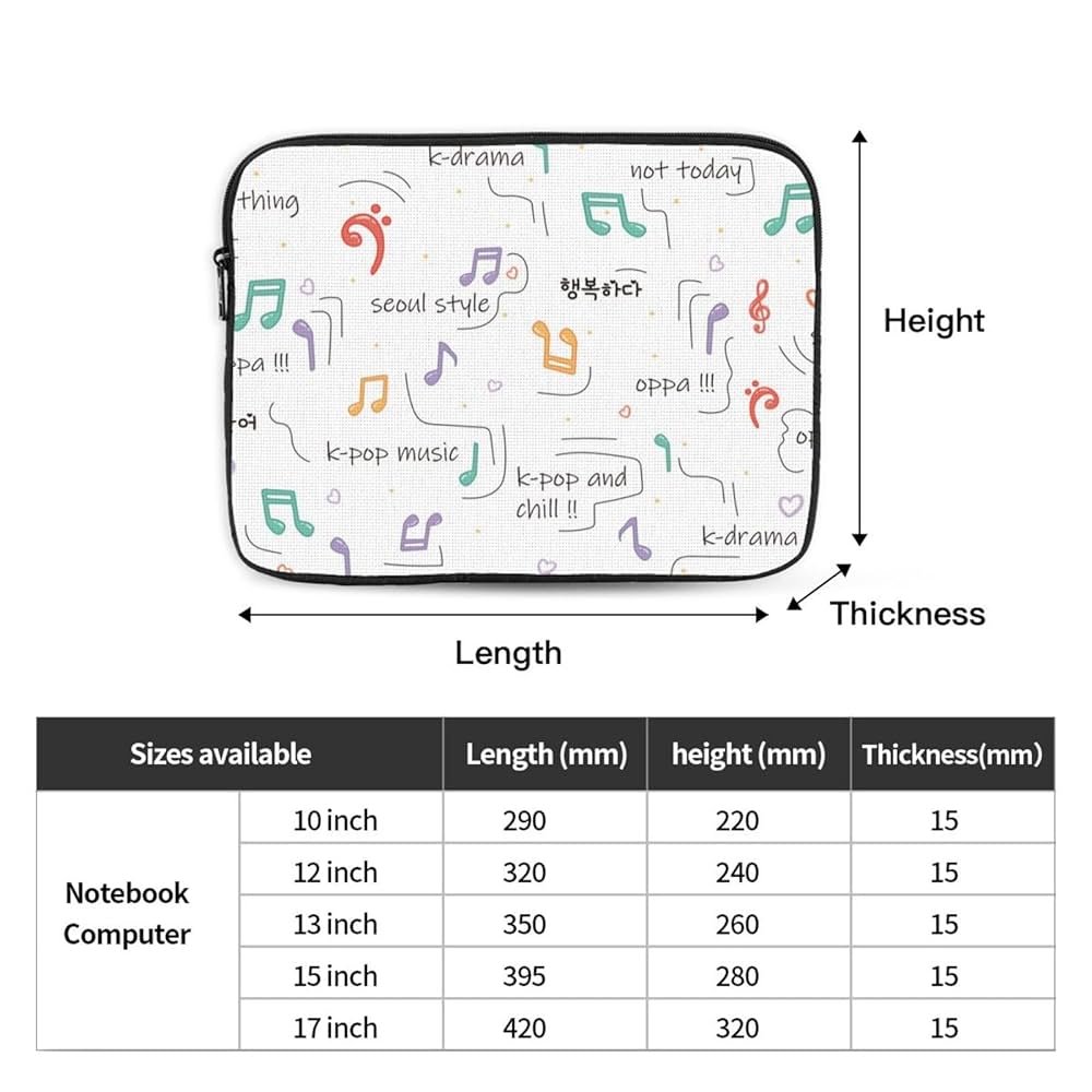 Amazon.com: K-pop Music Theme 15 inch Portable Laptop Sleeve